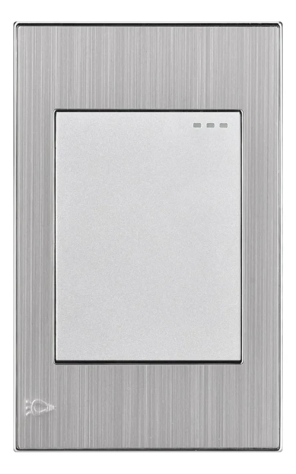 Interruptor Switch Gris Plata Sencillo Decorativo
