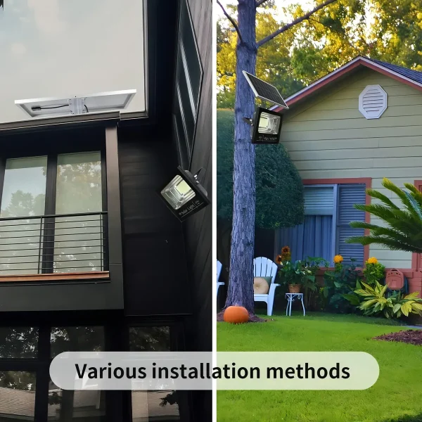 Reflector Solar Led 100w Control Remoto Exterior Ip67 Parque Color De La Carcasa Negro